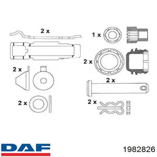 Передні тормозні колодки 1982826 DAF