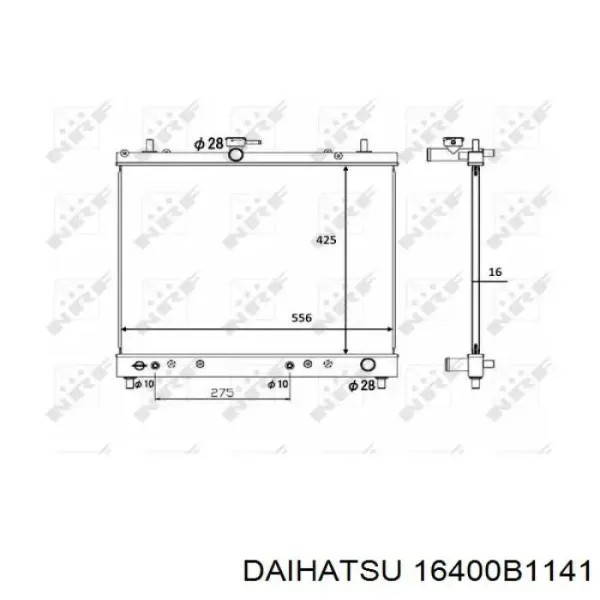 Радіатор 16400B1141 Daihatsu