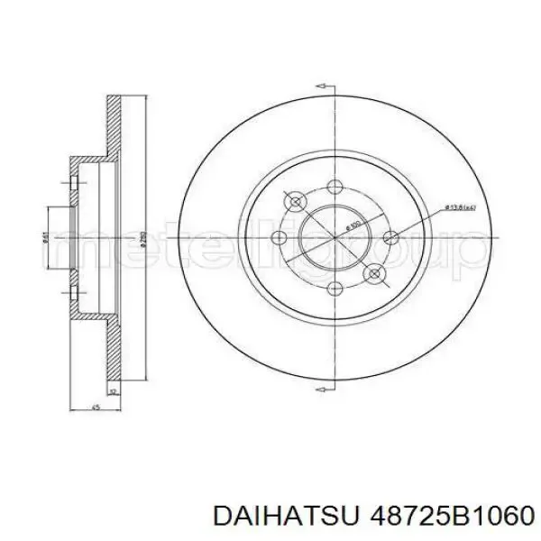 Сайлентблок задньої балки 48725B1060 Daihatsu