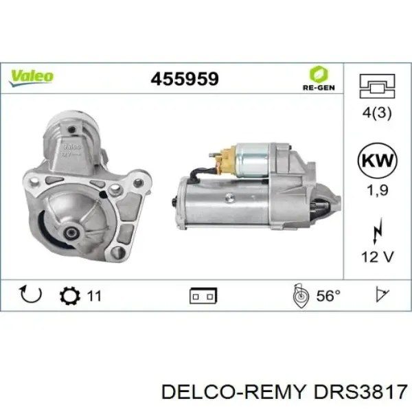 Стартер DRS3817 Delco Remy