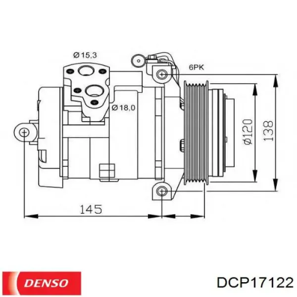 Купити DCP17122 Denso Компресор кліматичної установки