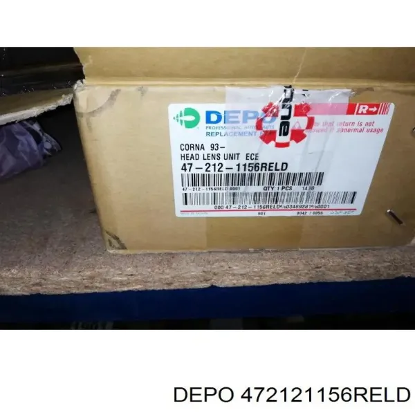 Скло фари правої 472121156RELD Depo/Loro/Abakus