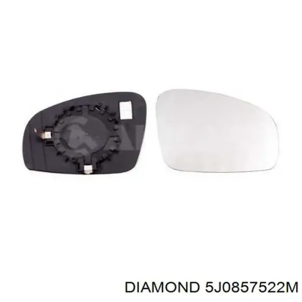 Дзеркальний елемент дзеркала заднього виду, правого 5J0857522M Diamond/DPA