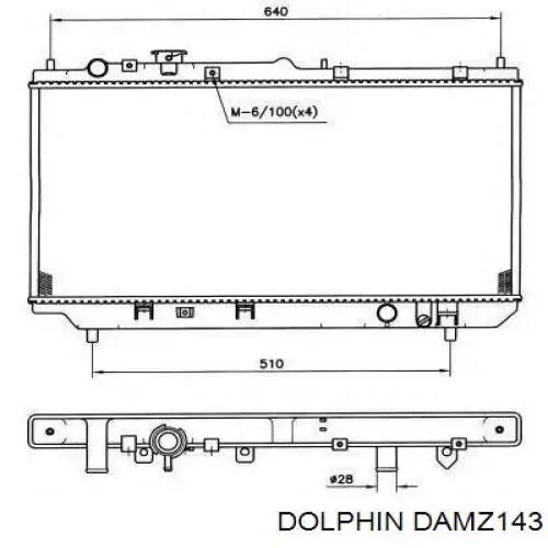 Радіатор DAMZ143 Dolphin