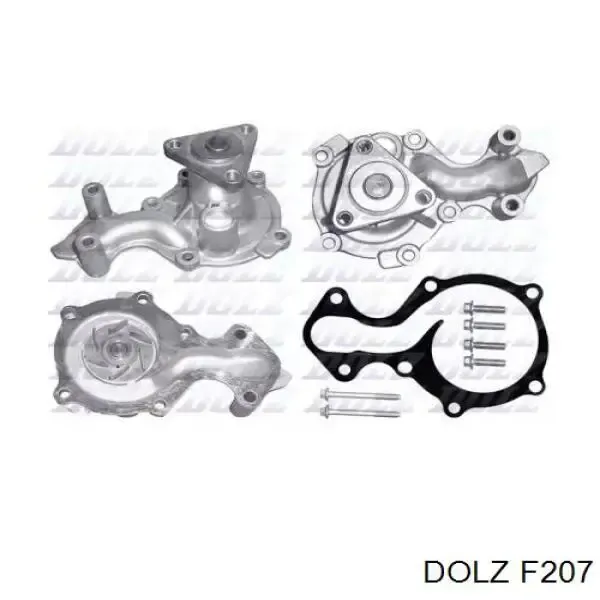 Помпа водяна (насос) охолодження, в зборі з корпусом F207 Dolz