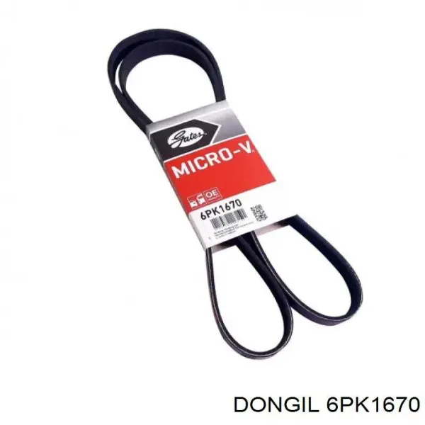 Ремінь генератора 6PK1670 Dongil