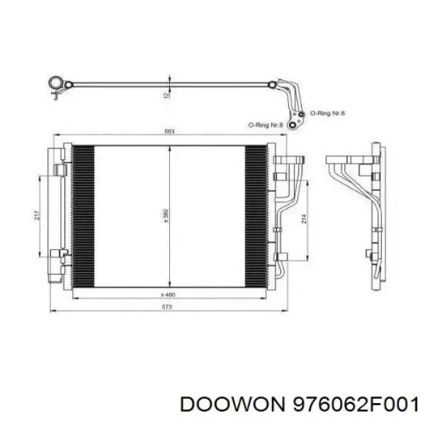 Радіатор кондиціонера 976062F001 Doowon
