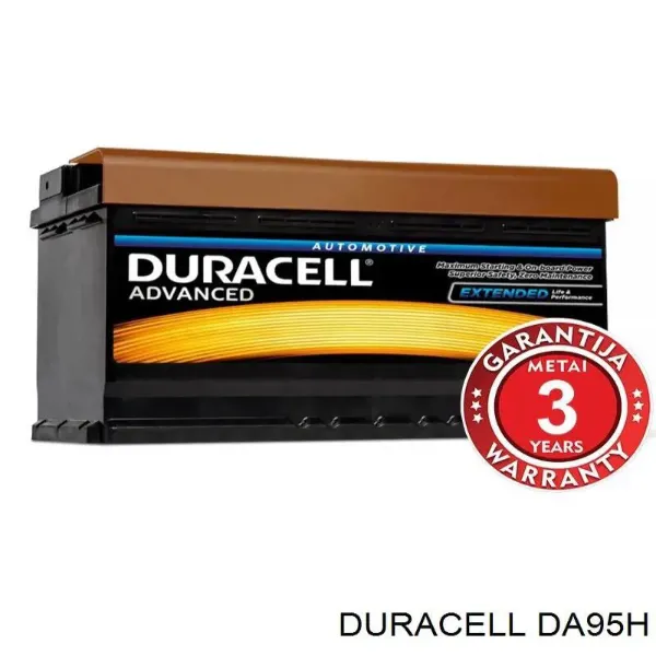 Акумуляторна батарея, АКБ DA95H Duracell