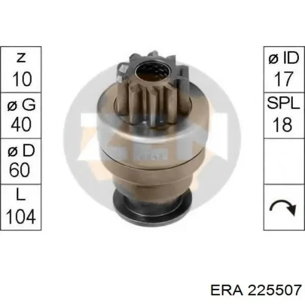 Бендикс стартера 225507 ERA