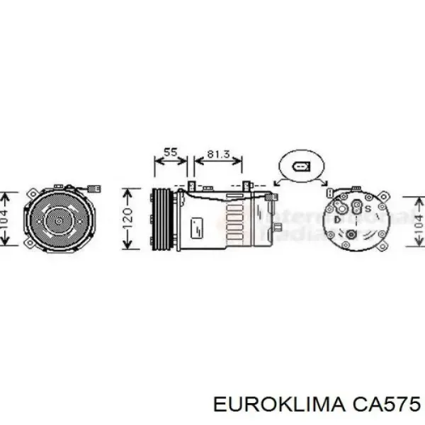 Шків компресора кондиціонера CA575 Euroklima