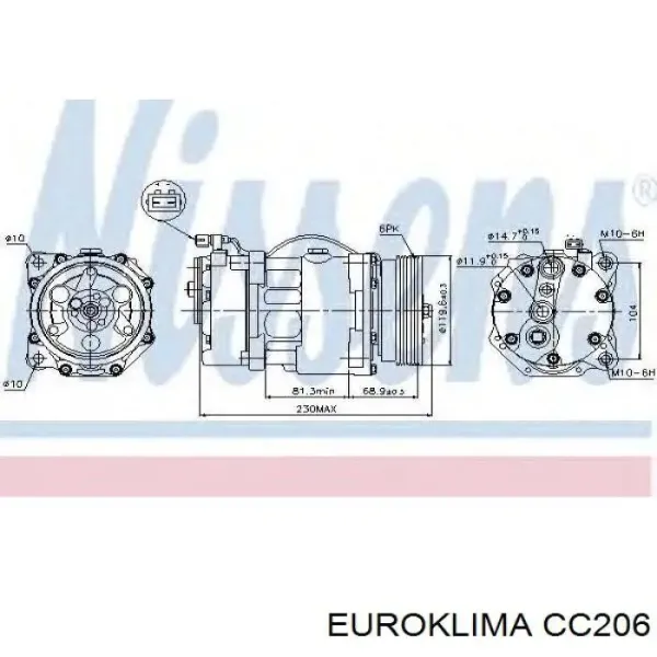 Компресор кондиціонера CC206 Euroklima