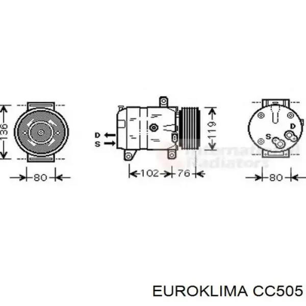 Муфта компресора кондиціонера BO1067 MSG