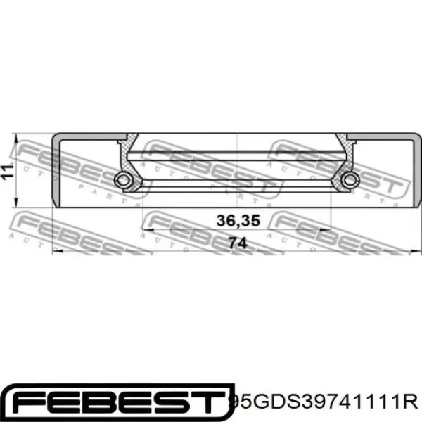 Сальник хвостовика T1157 Musashi