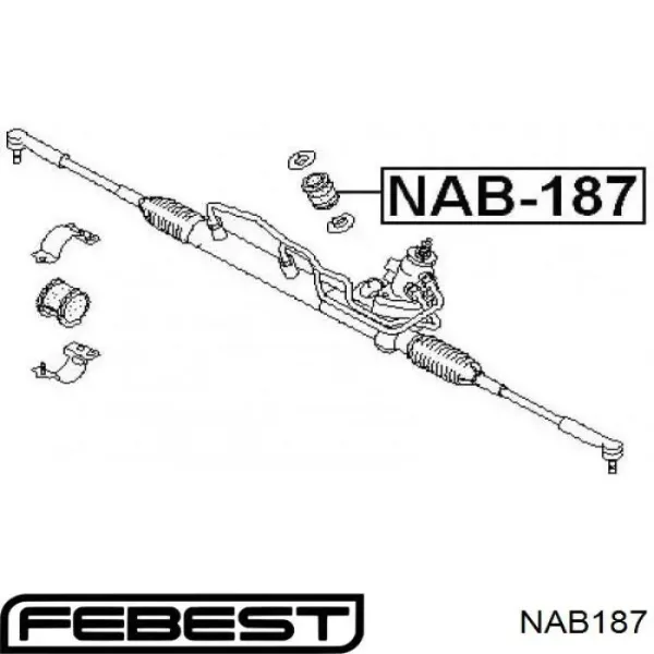 Сайлентблок кріплення рульової рейки N3832R RBI