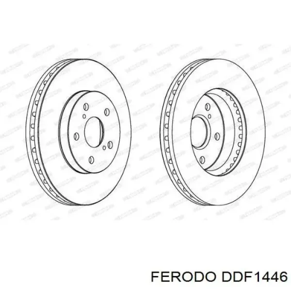 Гальмівні диски передні DDF1446 Ferodo