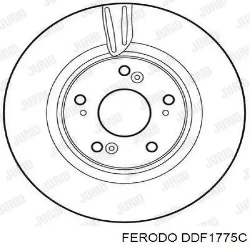 Гальмівні диски передні DDF1775C Ferodo