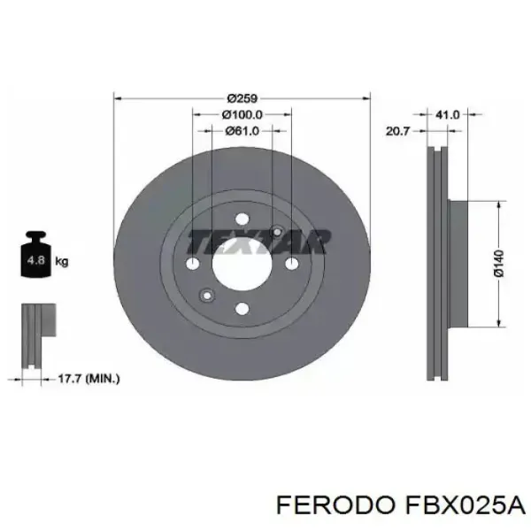 Рідина гальмівна FBX025A Ferodo