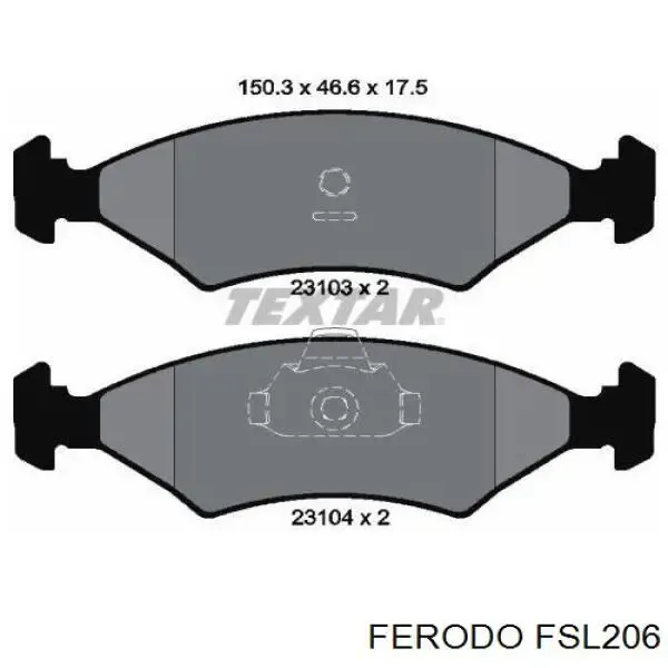 Передні тормозні колодки FSL206 Ferodo