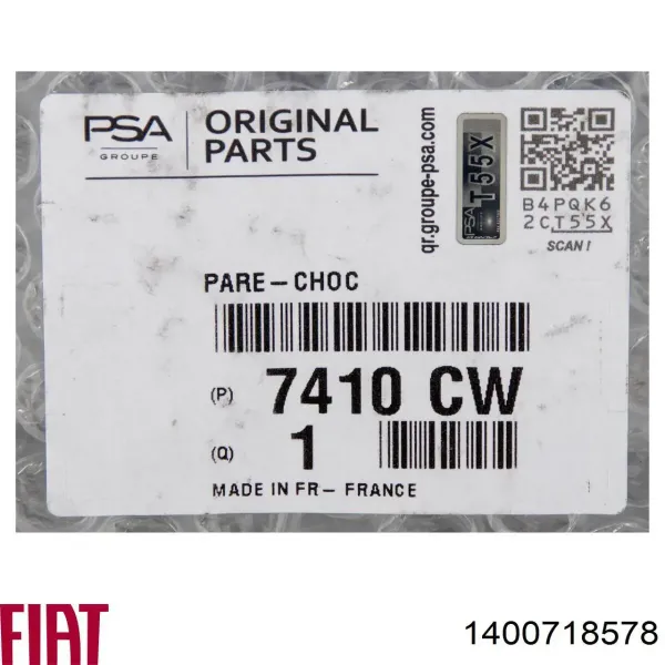 Задній бампер 1400718578 Fiat/Alfa/Lancia