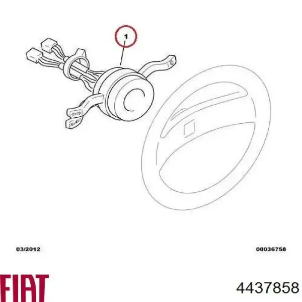 Підрульовий перемикач 4437858 Fiat/Alfa/Lancia