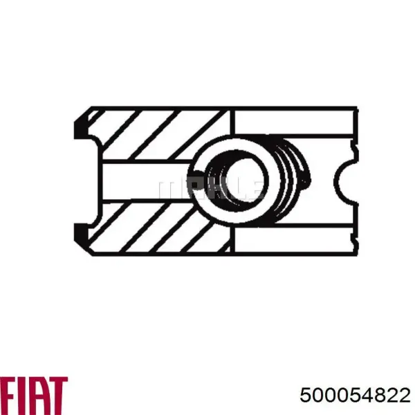 Кільця поршневі на 1 циліндр, 2-й ремонт (+0,50) 500054822 Fiat/Alfa/Lancia