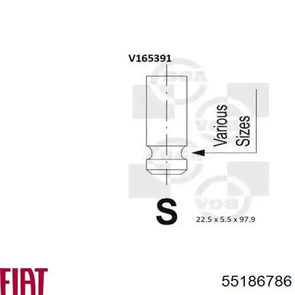 Направляюча клапанів 55186786 Fiat/Alfa/Lancia