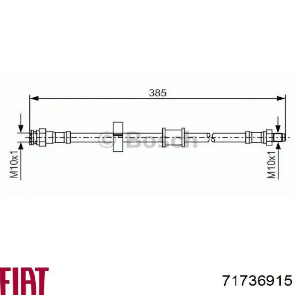 Гальмівні шланги передні 71736915 Fiat/Alfa/Lancia