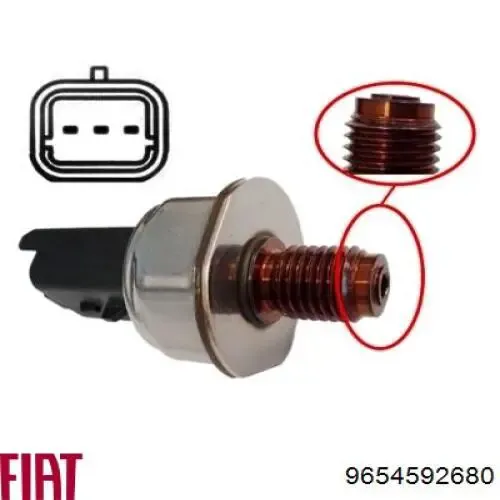 Датчик тиску палива 9654592680 Fiat/Alfa/Lancia