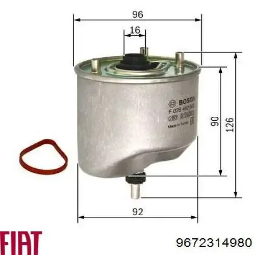 Корпус паливного фільтра FTY25023 FTY