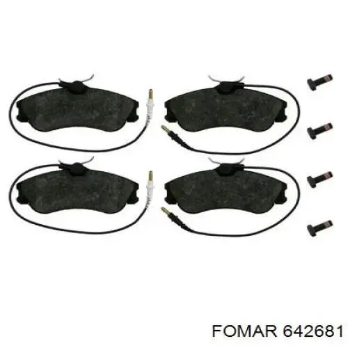 Передні тормозні колодки 642681 Fomar Roulunds