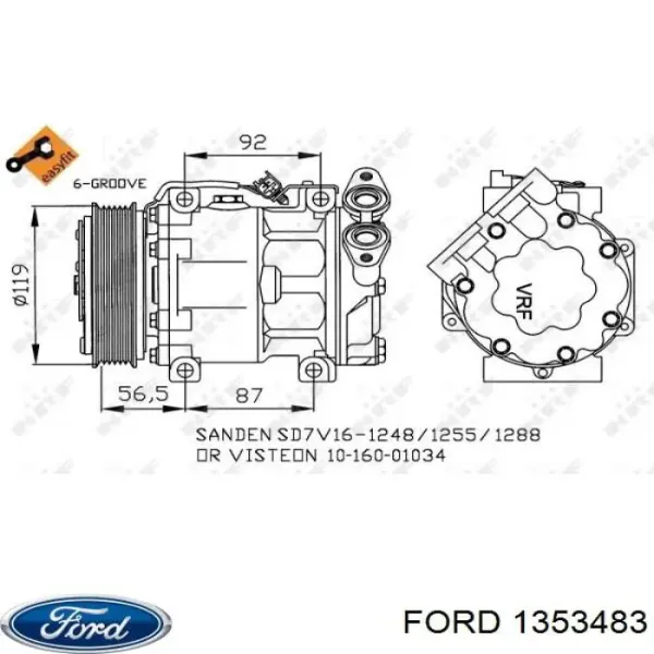 Купити 1353483 Ford Компресор кліматичної установки