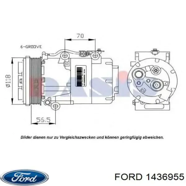 Купити 1436955 Ford Компресор кліматичної установки