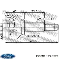 ШРУС зовнішній передній Ford Transit V363