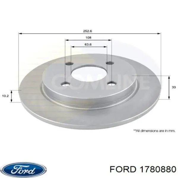 Задні дискові гальма Ford 1780880 ціна, від
