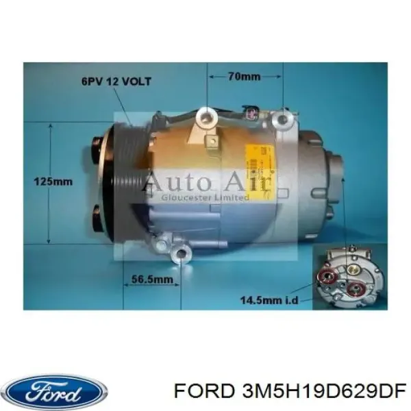 3M5H19D629DF Ford Компресор холодоагенту