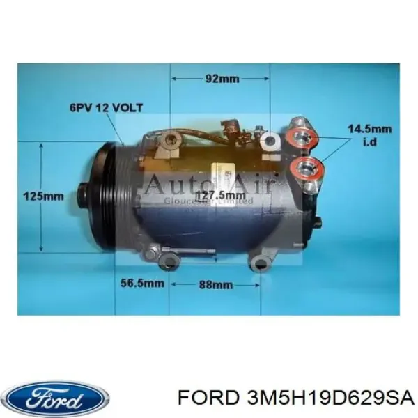 Компресор кондиціонера 3M5H19D629SA Ford