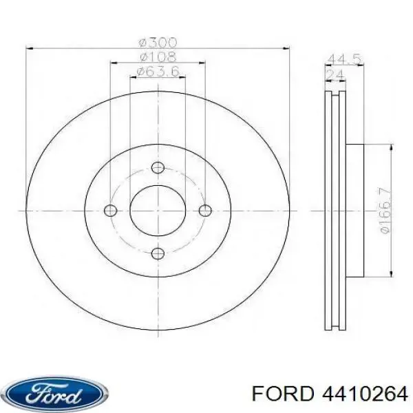Купити 4410264 Ford Ротор гальмівний