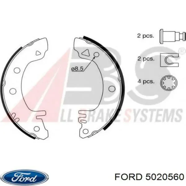 Колодки гальмові задні, барабанні 5020560 Ford