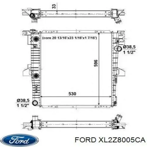 Радіатор XL2Z8005CA Ford