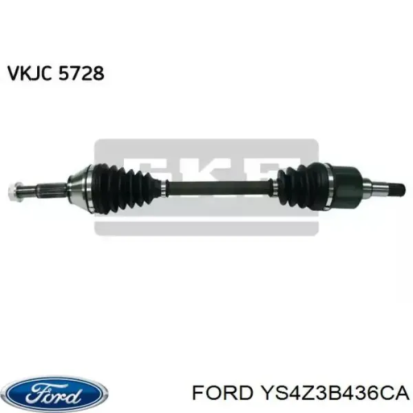 Піввісь права YS4Z3B436CA Ford
