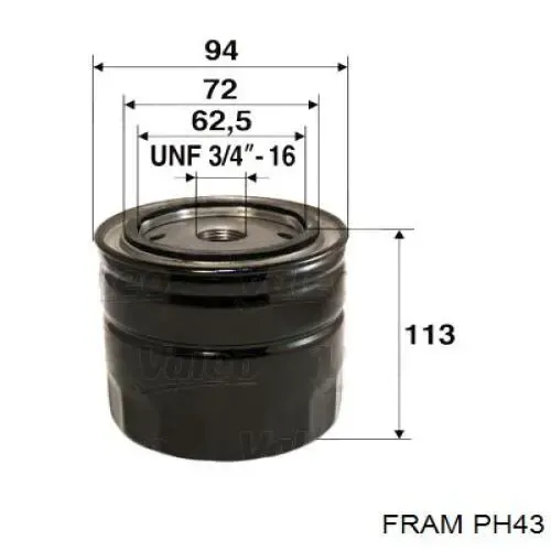 Масляний фільтр PH43 Fram