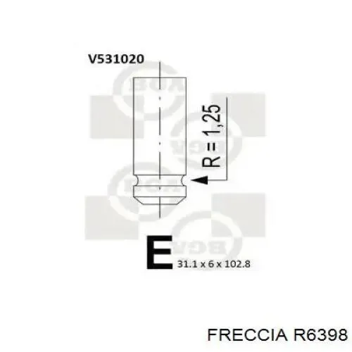 Клапан випускний 6398 Freccia