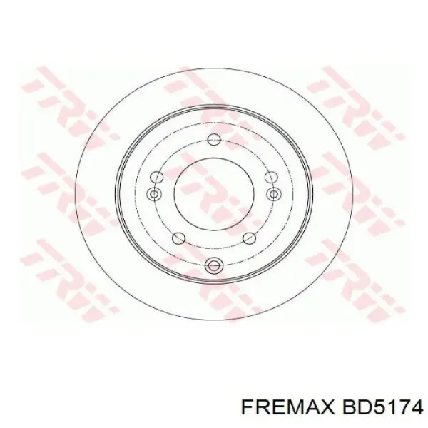 Барабан гальмівний задній BD5174 Fremax