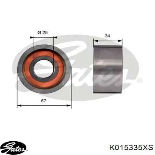 Комплект ГРМ K015335 Gates