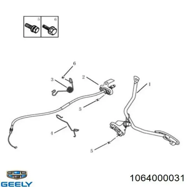 Трос газу 1064000031 Geely