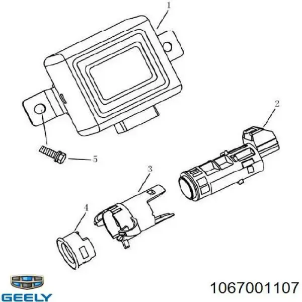 Датчик сигналізації паркування (парктронік), задній 1067001107 Geely