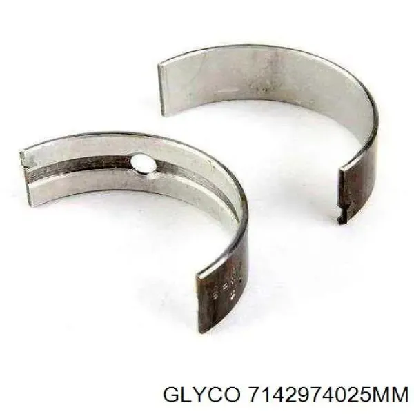 Вкладиші колінвала, шатунні, комплект, 1-й ремонт (+0,25) 7142974025 Glyco