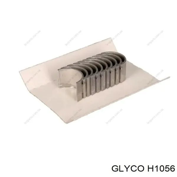 Вкладиші колінвала, корінні, комплект, стандарт (STD) H1056 Glyco