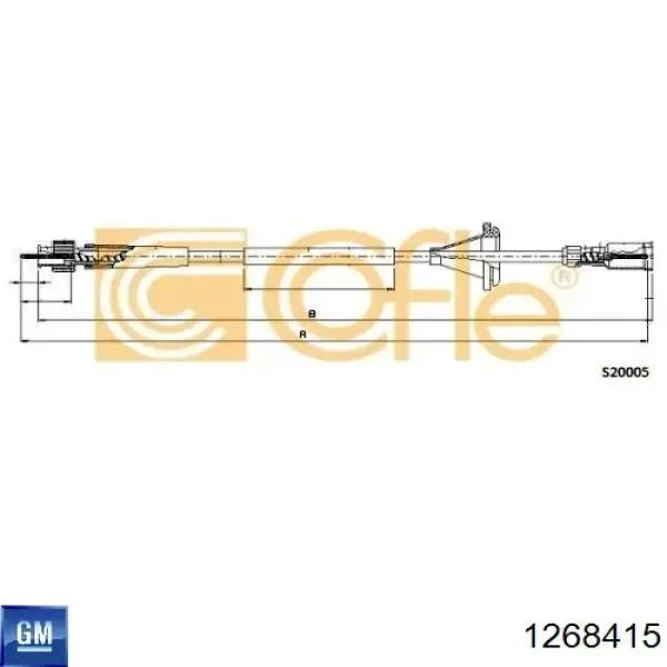 Трос спідометра 1268415 General Motors