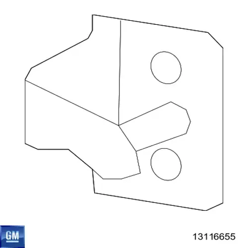 Петля-зачіп (відповідна частина) замка двері передньої 13116655 General Motors